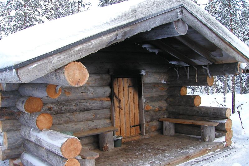 Баня зимой