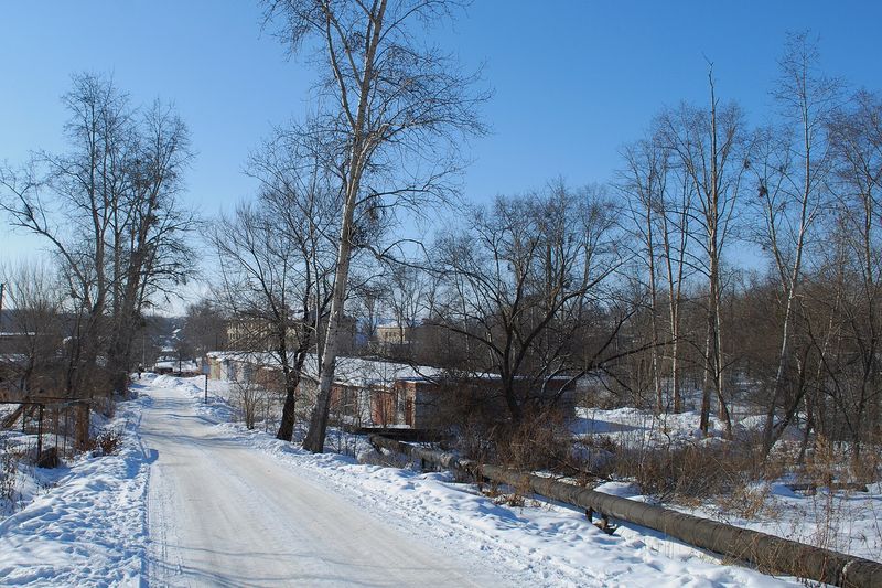 Гаражи зимой