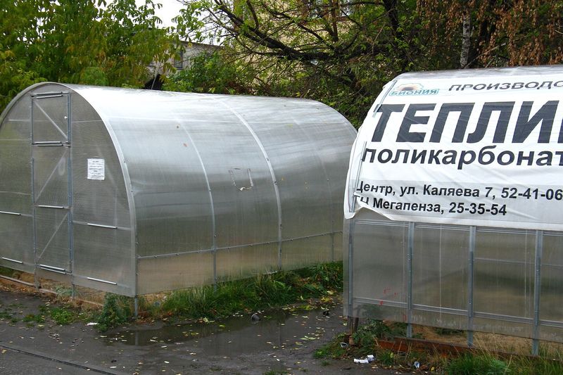 Арочная теплица из сотового поликарбоната
