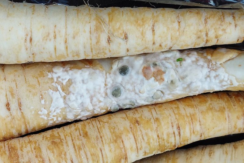 Корни петрушки, поражённые склеротинией