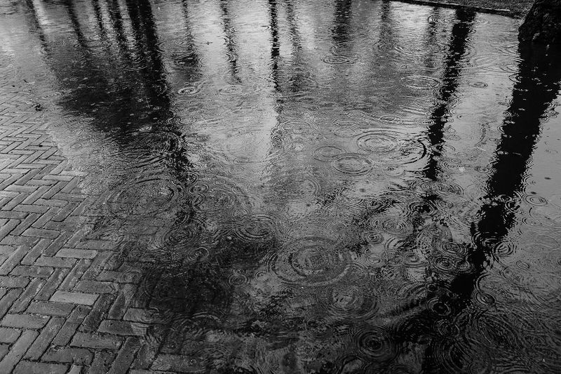 Дождевая вода на мощении