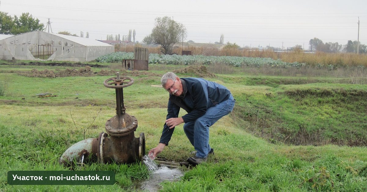Обслуживание оголовка скважины на участке