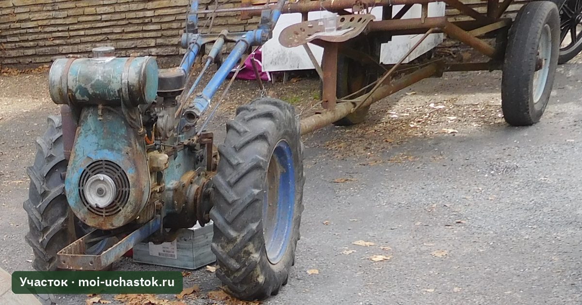 Мотоблок с прицепной тележкой